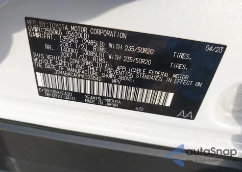 2023 Toyota Bz4X Limited z USA, uszkodzony, nr VIN JTMABACA0PA023842